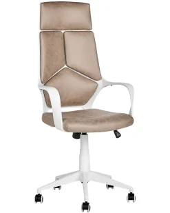 Beliani Tyotuoli Kangas Ruskeanharmaa/Valkoinen Delight Fashion