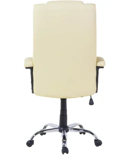 Beliani Tyotuoli Keinonahka Hierova Vaalea Beige Comfort Ii New