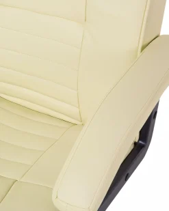 Beliani Tyotuoli Keinonahka Hierova Vaalea Beige Comfort Ii New