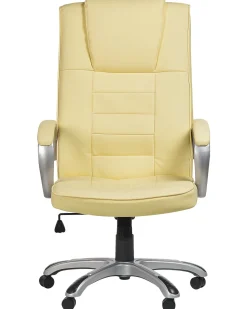 Beliani Tyotuoli Keinonahka Hierova Beige Grandeur Ii Store