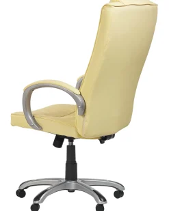 Beliani Tyotuoli Keinonahka Hierova Beige Grandeur Ii Store