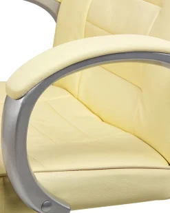 Beliani Tyotuoli Keinonahka Hierova Beige Grandeur Ii Store