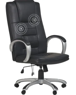 Beliani Tyotuoli Keinonahka Hierova Musta Grandeur Ii Outlet