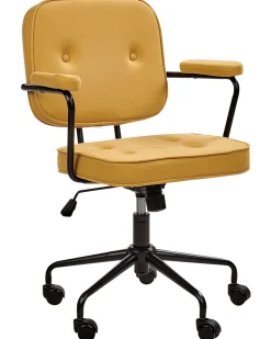 Beliani Tyotuoli Keinonahka Keltainen Pawnee Cheap