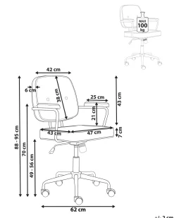 Beliani Tyotuoli Keinonahka Keltainen Pawnee Cheap