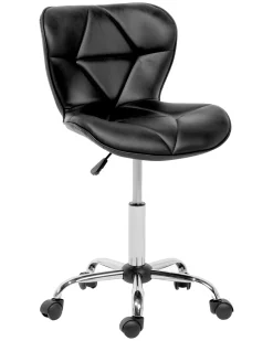 Beliani Tyotuoli Keinonahka Musta Valetta Fashion