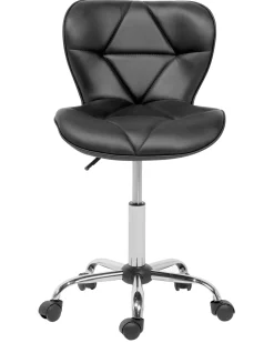 Beliani Tyotuoli Keinonahka Musta Valetta Fashion