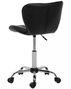 Beliani Tyotuoli Keinonahka Musta Valetta Fashion