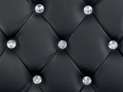 Beliani Tyotuoli Keinonahka Musta/Hopea Princess Sale