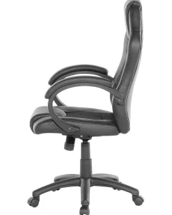 Beliani Tyotuoli Keinonahka Musta Fighter Fashion