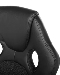 Beliani Tyotuoli Keinonahka Musta Fighter Fashion