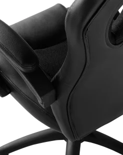 Beliani Tyotuoli Keinonahka Musta Fighter Fashion