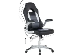 Beliani Tyotuoli Keinonahka Musta Dean Best