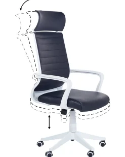 Beliani Tyotuoli Keinonahka Musta Leader Shop