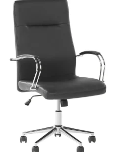 Beliani Tyotuoli Keinonahka Musta Oscar Cheap