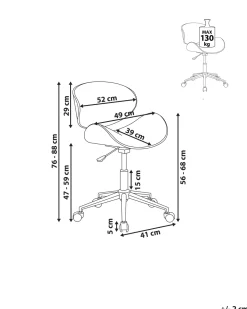 Beliani Tyotuoli Keinonahka Musta Rotterdam Best Sale