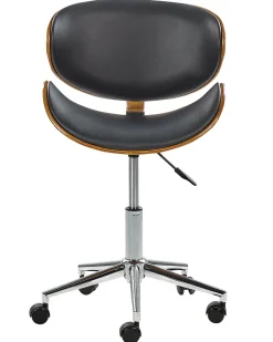 Beliani Tyotuoli Keinonahka Musta Rotterdam Best Sale