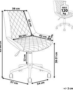 Beliani Tyotuoli Keinonahka Musta Maribel Cheap