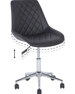 Beliani Tyotuoli Keinonahka Musta Maribel Cheap