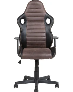 Beliani Tyotuoli Keinonahka Musta/Ruskea Supreme Best Sale