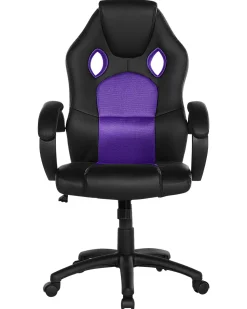 Beliani Tyotuoli Keinonahka Musta/Violetti Fighter Clearance