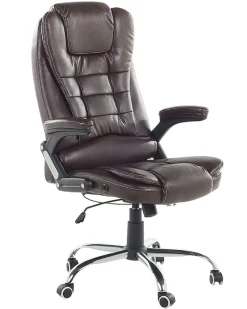 Beliani Tyotuoli Keinonahka Ruskea Royal Cheap