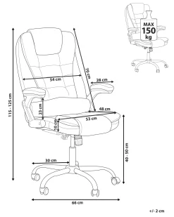 Beliani Tyotuoli Keinonahka Ruskea Royal Cheap