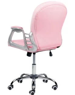 Beliani Tyotuoli Keinonahka Vaaleanpunainen Princess Outlet