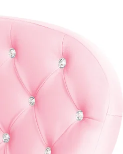 Beliani Tyotuoli Keinonahka Vaaleanpunainen/Hopea Princess Cheap