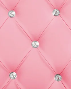 Beliani Tyotuoli Keinonahka Vaaleanpunainen/Hopea Princess Cheap