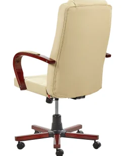 Beliani Tyotuoli Nahka Hierova Beige Diamond Clearance