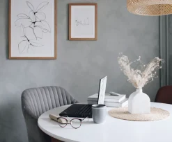 Beliani Tyotuoli Sametti Harmaa Venice Hot