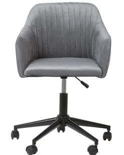 Beliani Tyotuoli Sametti Harmaa Venice Hot