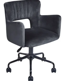 Beliani Tyotuoli Sametti Musta Sanilac Outlet