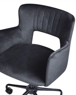 Beliani Tyotuoli Sametti Musta Sanilac Outlet