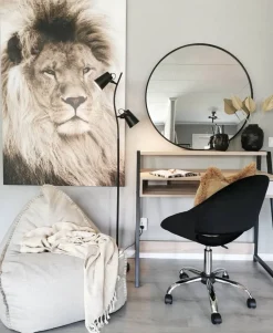 Beliani Tyotuoli Sametti Musta Selma Flash Sale