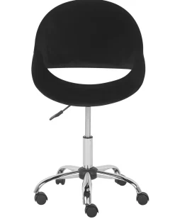 Beliani Tyotuoli Sametti Musta Selma Flash Sale