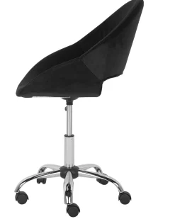 Beliani Tyotuoli Sametti Musta Selma Flash Sale