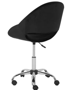 Beliani Tyotuoli Sametti Musta Selma Flash Sale