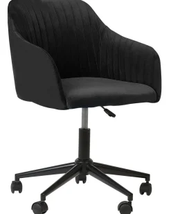 Beliani Tyotuoli Sametti Musta Venice Store