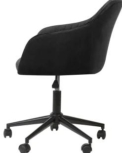 Beliani Tyotuoli Sametti Musta Venice Store