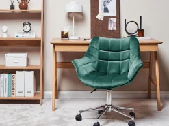 Beliani Tyotuoli Sametti Sinivihrea Labelle Cheap