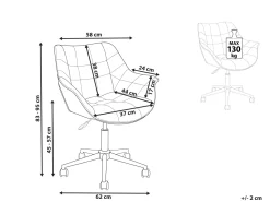 Beliani Tyotuoli Sametti Sinivihrea Labelle Cheap