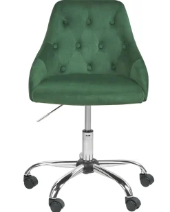 Beliani Tyotuoli Sametti Smaragdinvihrea Parrish Cheap