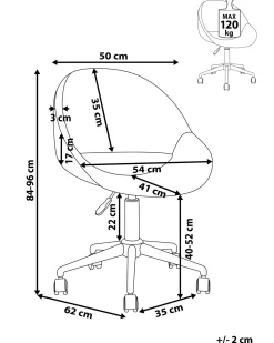 Beliani Tyotuoli Sametti Smaragdinvihrea Selma Shop