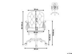 Beliani Tyotuoli Sametti Vaaleanharmaa Princess Online