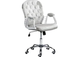 Beliani Tyotuoli Sametti Vaaleanharmaa Princess Online