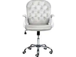 Beliani Tyotuoli Sametti Vaaleanharmaa Princess Online