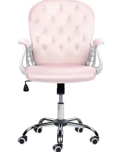 Beliani Tyotuoli Sametti Vaaleanpunainen/Hopea Princess Clearance