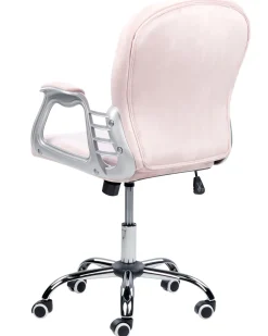 Beliani Tyotuoli Sametti Vaaleanpunainen/Hopea Princess Clearance